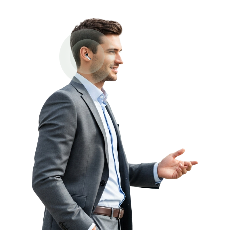 fluello black earbuds with real-time translation compact design face to face translation